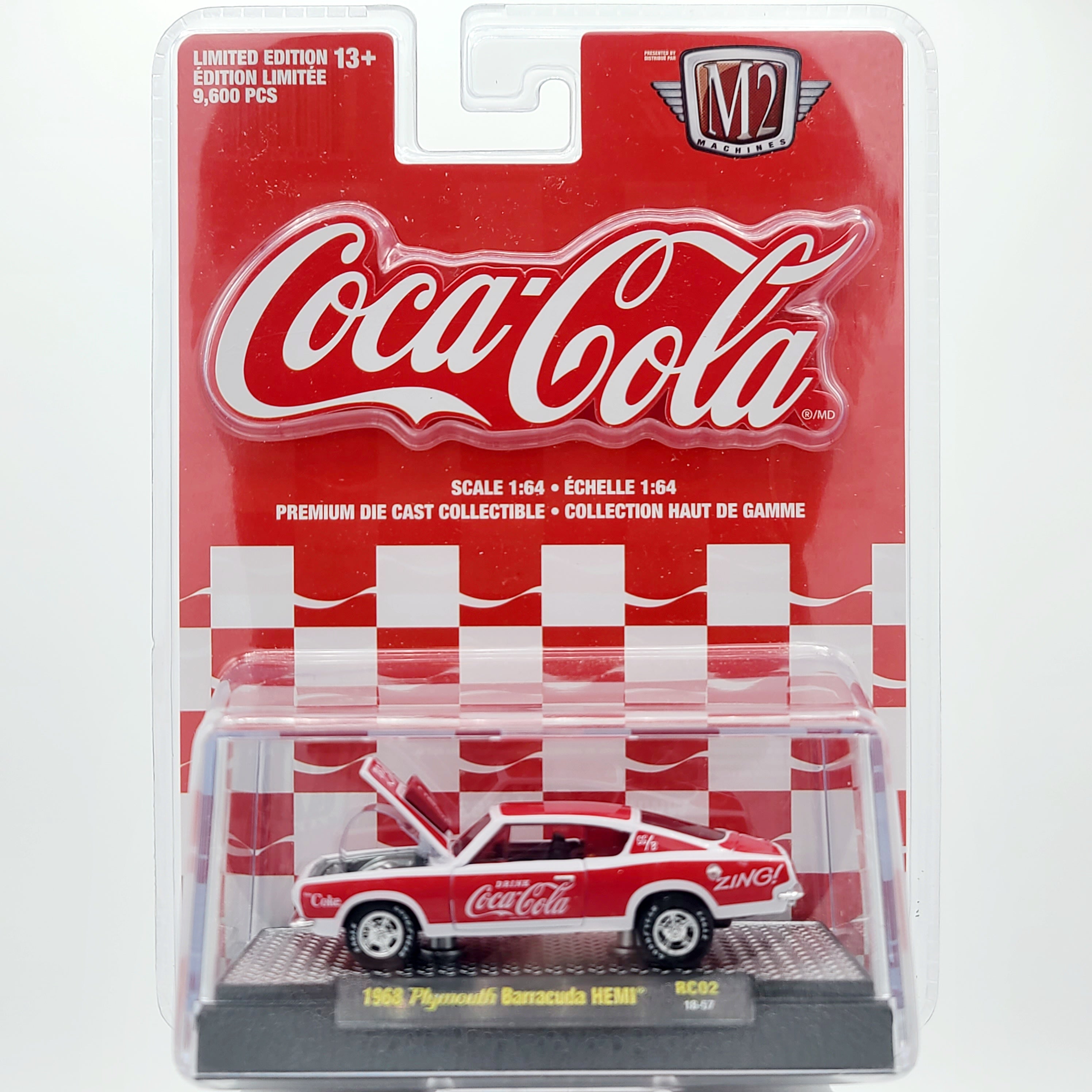 M2 Machines '68 Plymouth Barracuda HEMI - 1:64, Coca-Cola (2018 Limited Edition)